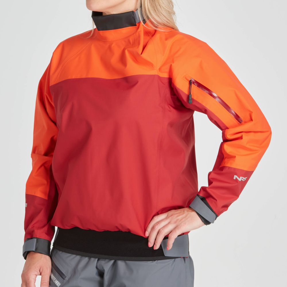 Anorak étanche NRS Echo Splash - Orange - Femme – Image 3